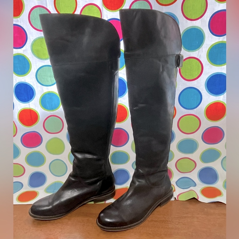 hinge Leather over the knee boots sz 6.5